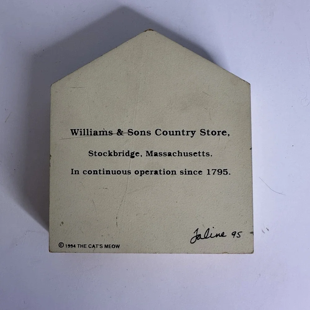 Vintage The Cat's Meow Williams & Sons Country Store wood building display‎ 1988